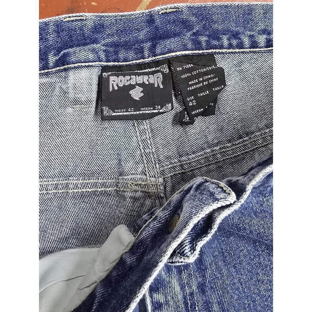 Rocawear jeans, blue, vintage baggy pants, 90s hip hop, 1990s, Roca Wear size 42 - Picture 2 of 5